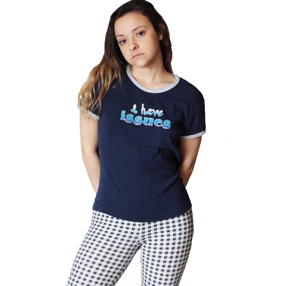 90s I Have Issues ringer tee